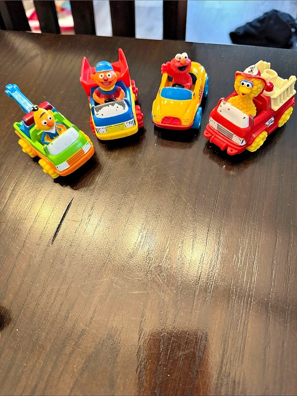 Vintage Sesame Street Metal Character Toy Cars Set of 4